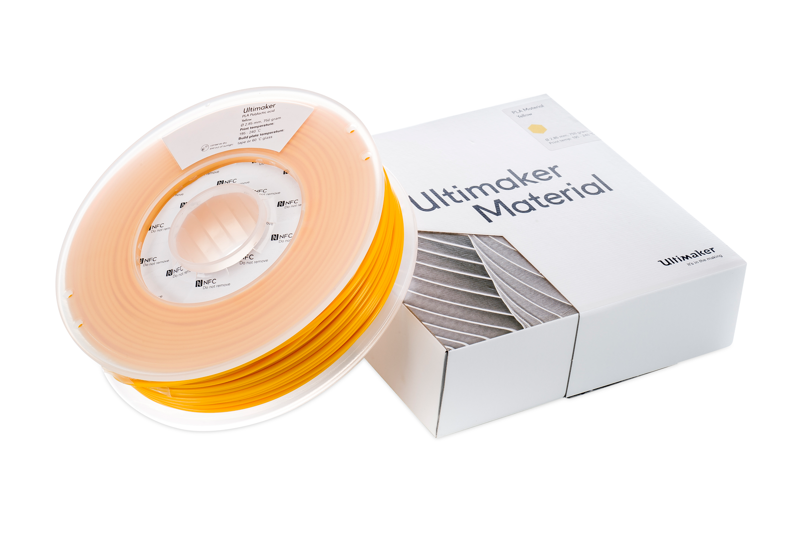 PLA yellow (geltonas) 2.85 mm, 0.750 g – UltiMaker