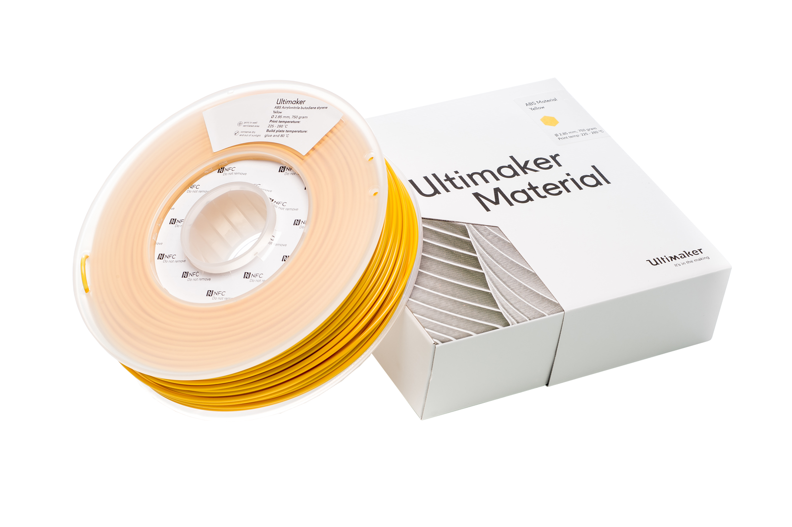 ABS yellow (geltonas) 2.85 mm, 0.750 g – UltiMaker