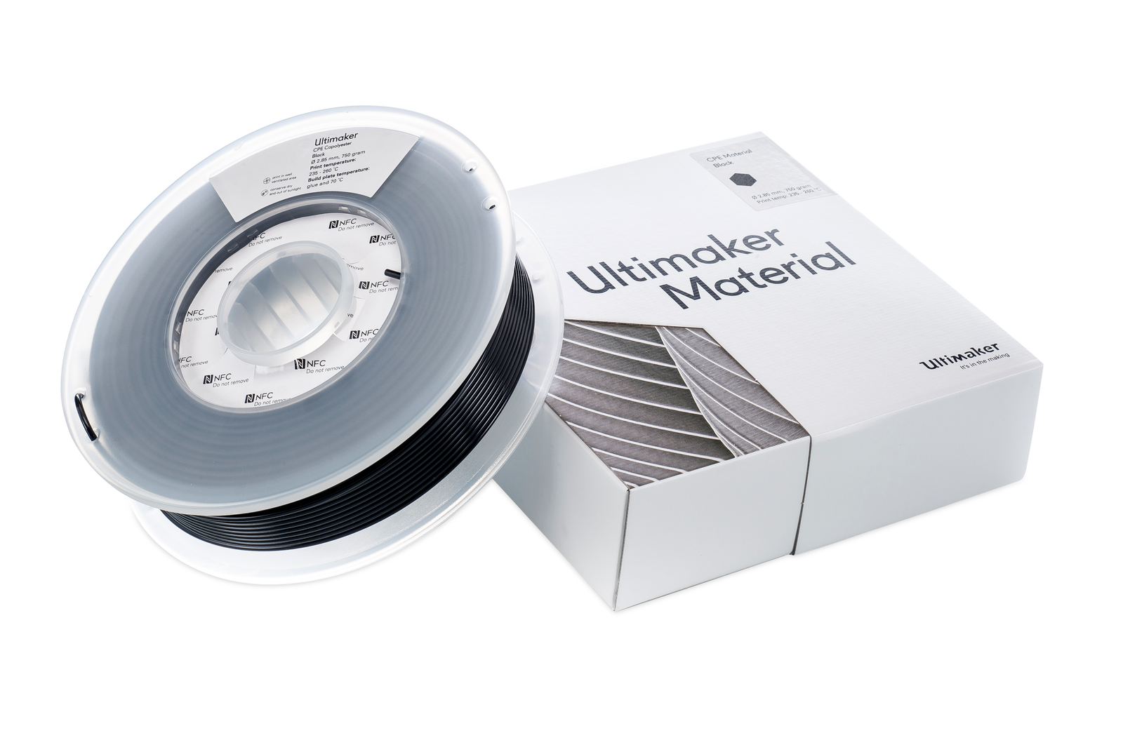 CPE black (juodas) 2.85 mm, 0.750 g – UltiMaker