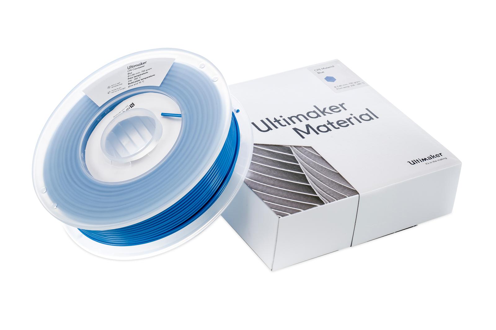 CPE blue (mėlynas) 2.85 mm, 0.750 g – UltiMaker