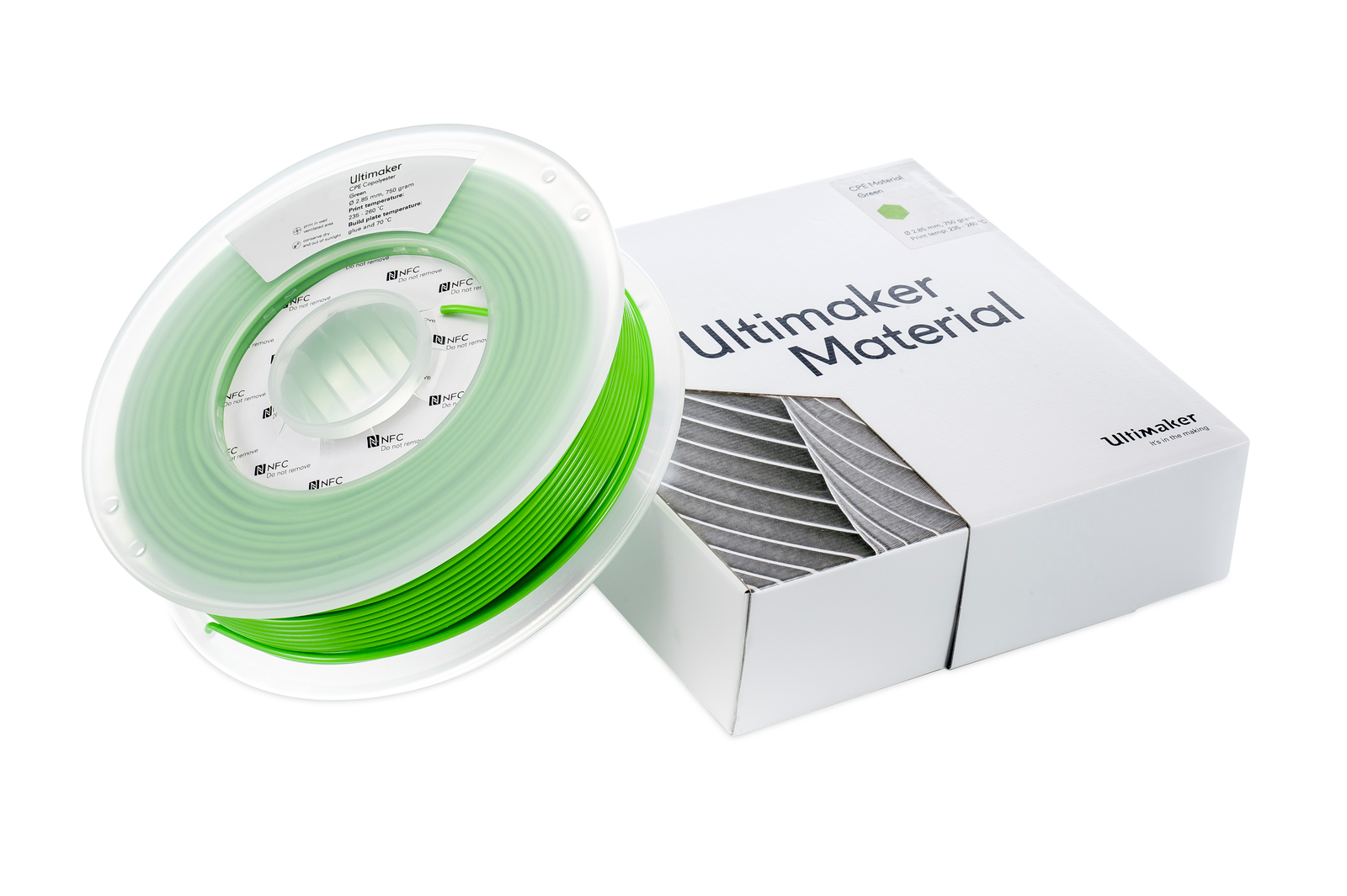 CPE green (žalias) 2.85 mm, 0.750 g – UltiMaker
