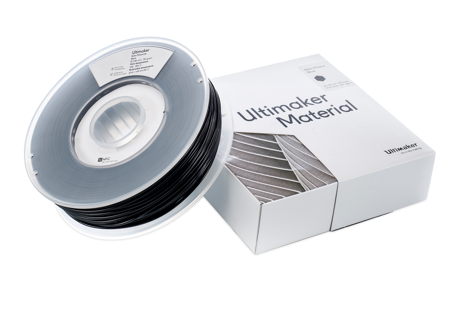 Nylon black (juodas) 2.85 mm, 0.750 g – UltiMaker