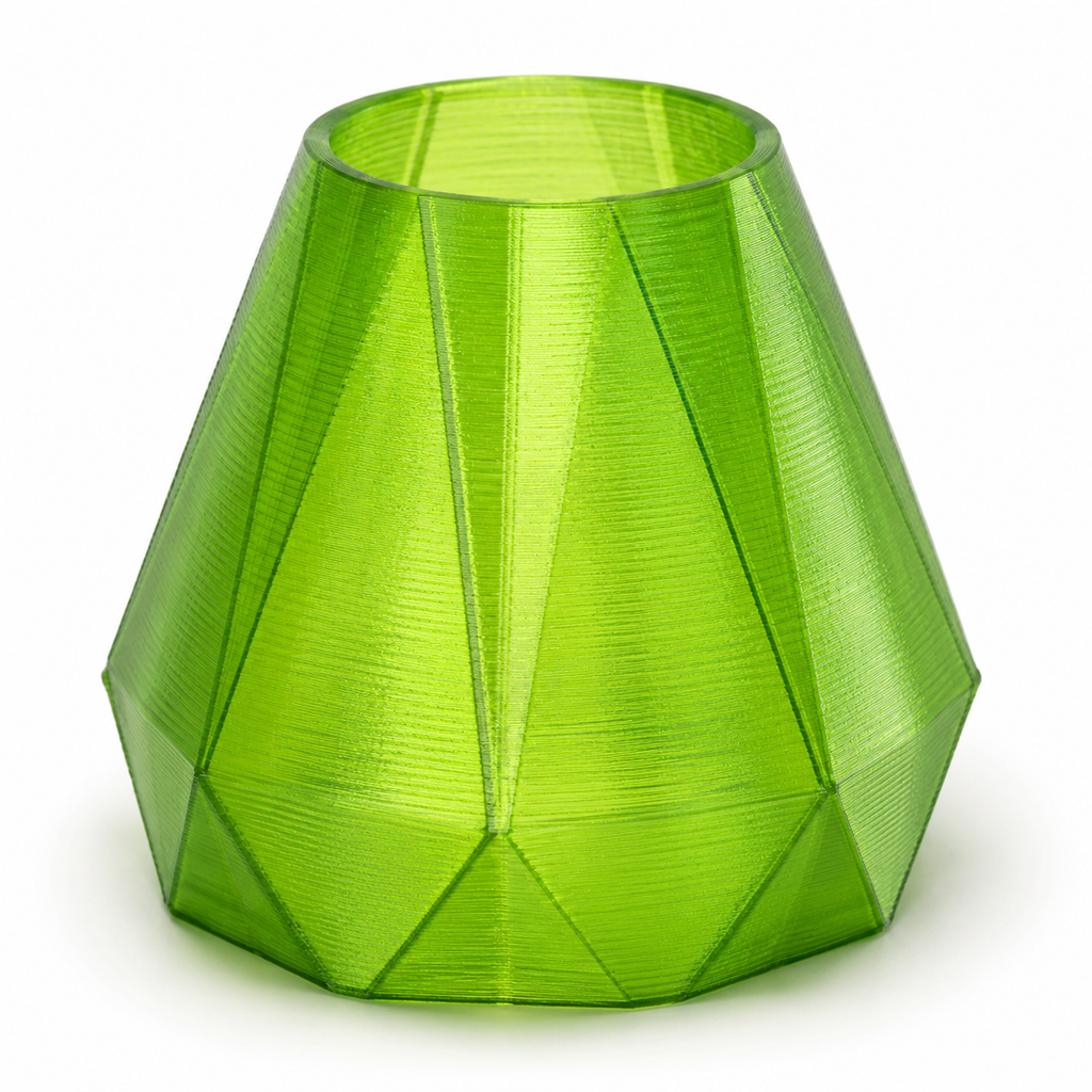 PETG Transparent Green (skaidri žalia) 1,75 mm, 1 kg – Prof. Lab