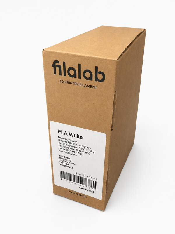 PLA white (baltas) 2,85 mm, 1 kg – FilaLab
