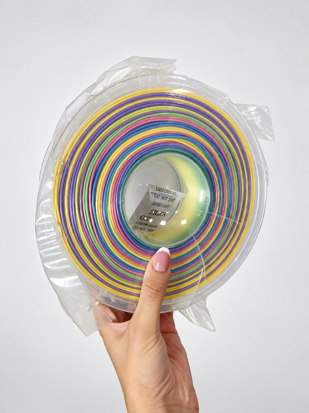 PLA silk rainbow (vaivorykštinė)  1,75 mm, 1 kg – Prof. Lab