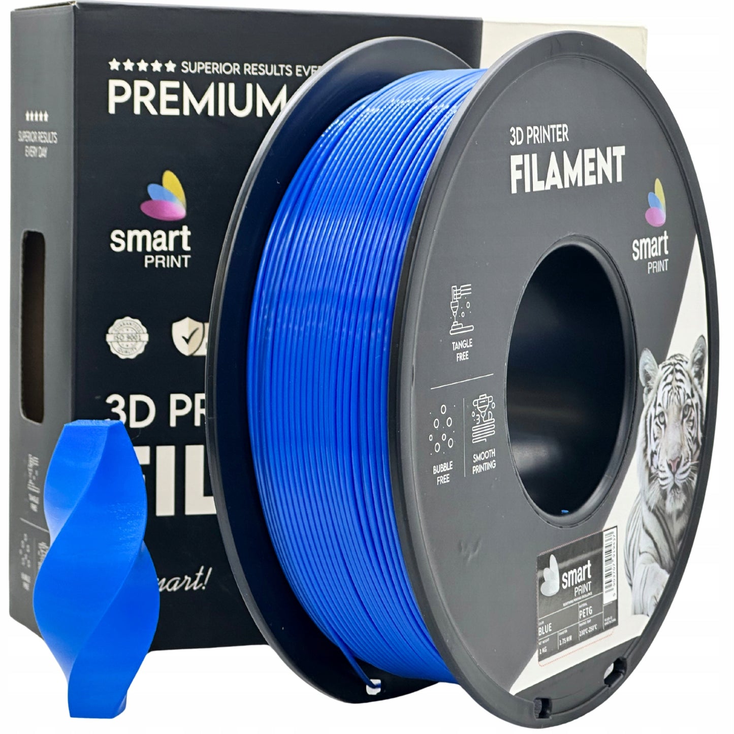 PETG blue (mėlynas) 1,75 mm, 1 kg – Smart Print