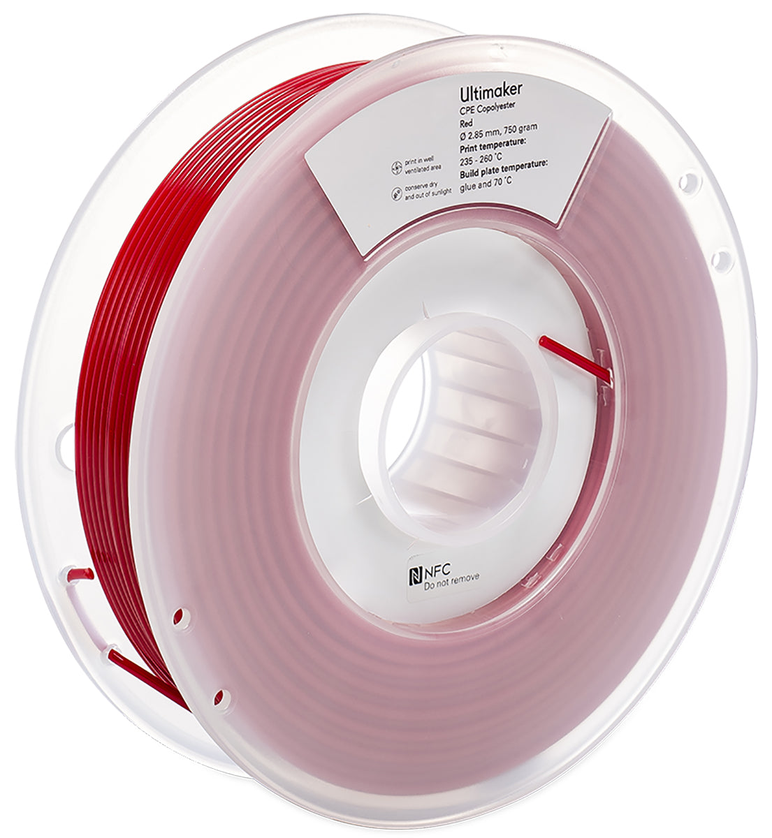 CPE red (raudonas) 2,85 mm, 0,75 kg – UltiMaker