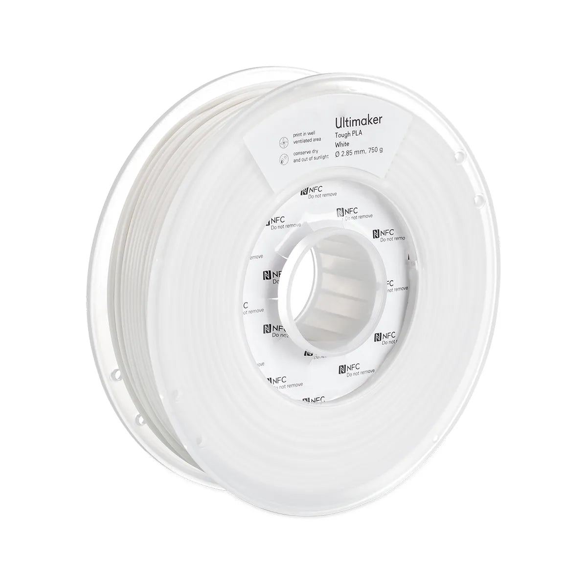 PLA tough white (baltas) 2.85 mm, 0.750 g – UltiMaker
