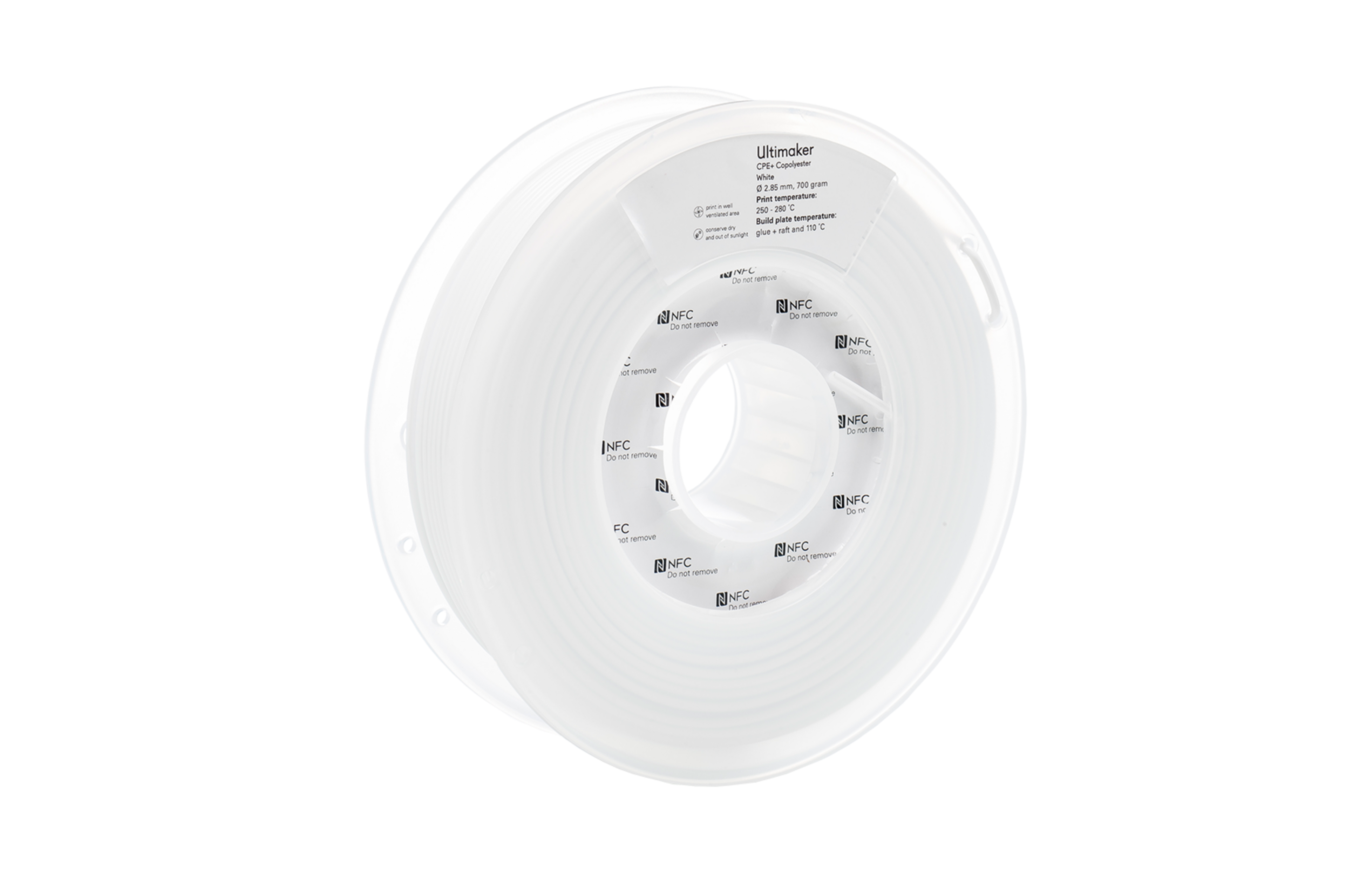 CPE+ white (baltas) 2,85 mm, 0,75 kg – UltiMaker