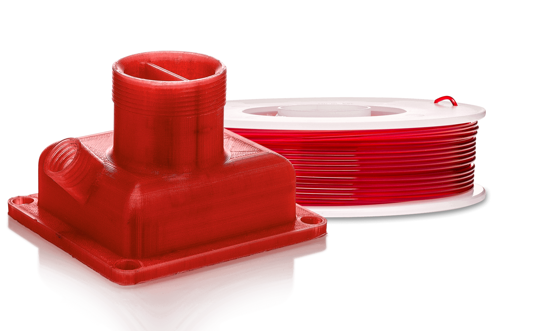 PETG Red Translucent (permatoma raudona) 2,85 mm, 0,75 kg – UltiMaker