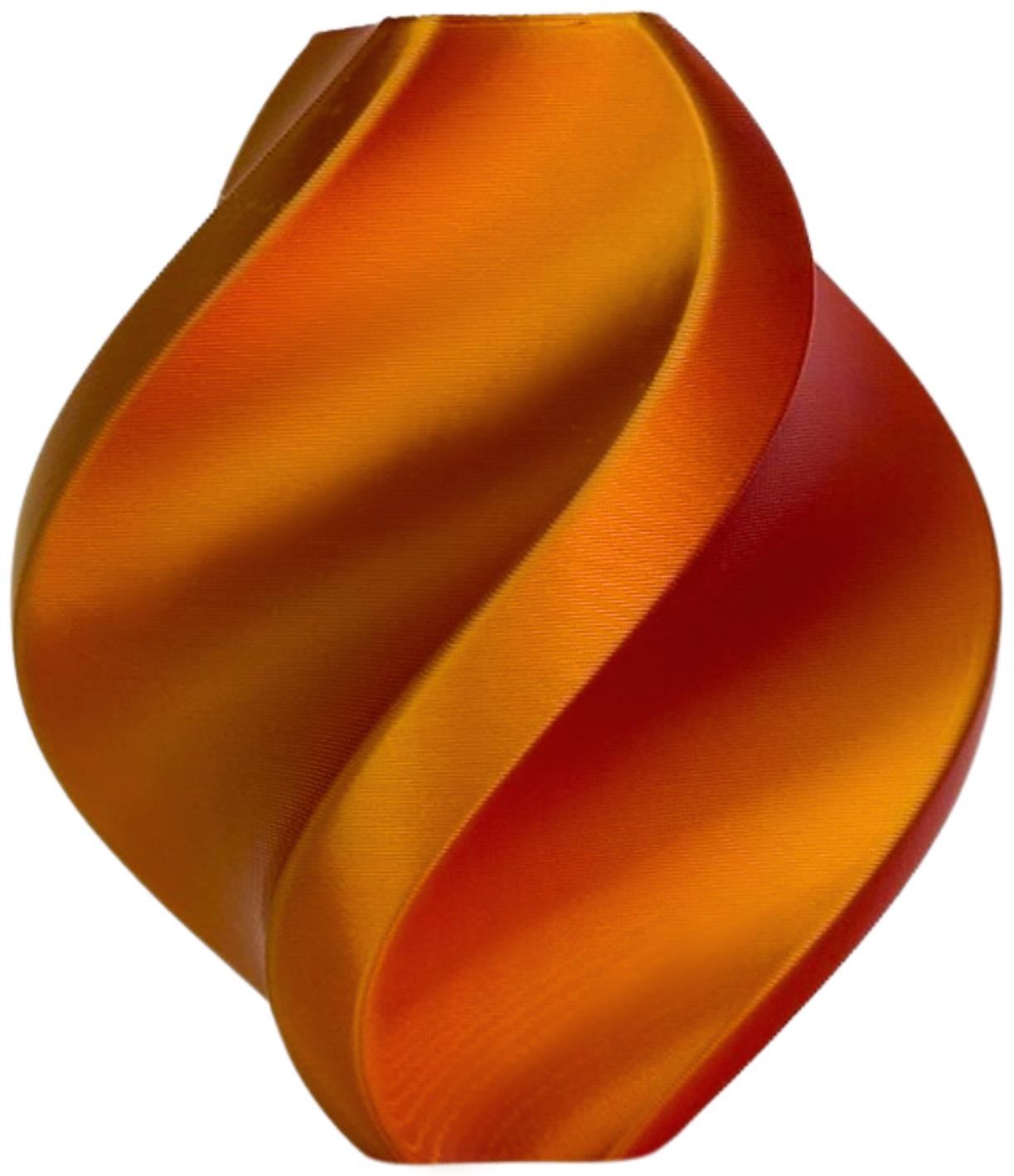 PLA silk dual color red golden (raudona,auksinė) 1,75 mm, 1 kg – Smart Print