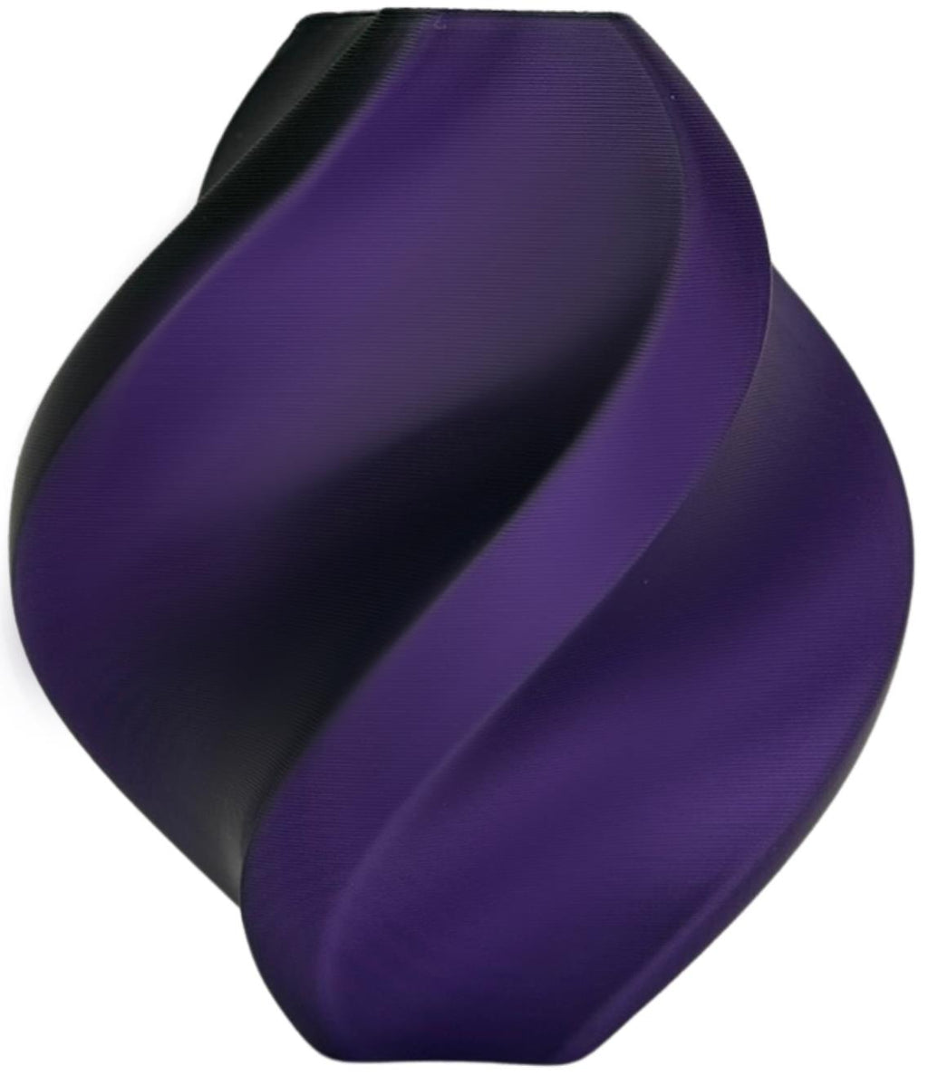 PLA silk dual color black purple (juoda,purpurinė) 1,75 mm, 1 kg – Smart Print