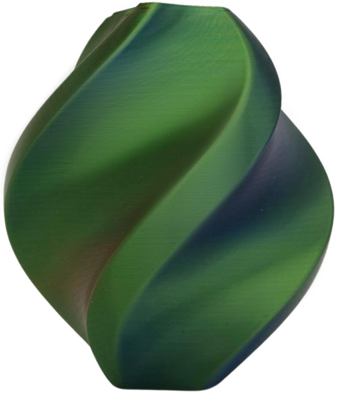 PLA silk tri color orange blue green (oranžinė, mėlyna, žalia) 1,75 mm, 1 kg  – Prof. Lab