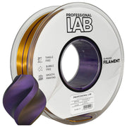 Silk PLA tri color black gold purple (juoda, auksinė, violetinė) – Prof. Lab