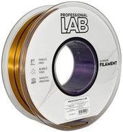 Silk PLA tri color black gold purple (juoda, auksinė, violetinė) – Prof. Lab