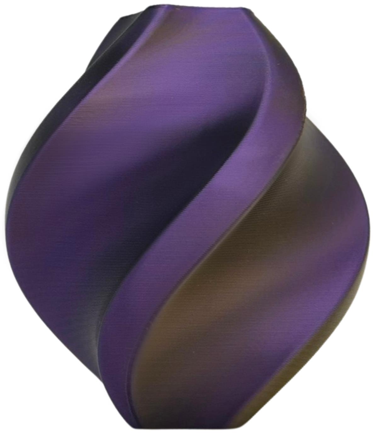 PLA silk tri color black gold purple (juoda, auksinė, violetinė) – Prof. Lab