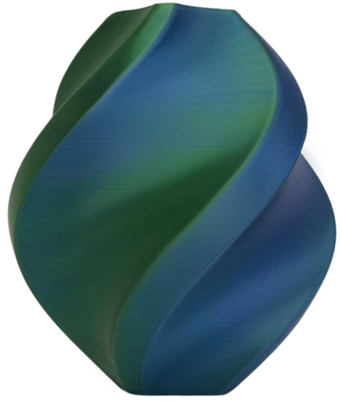 PLA silk dual color „Oceans Embrace“ (mėlyna, tamsiai žalia) 1,75 mm, 1 kg – Smart Print