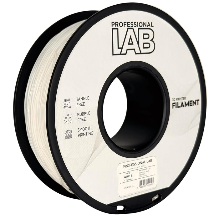 TPU White (baltas) 1,75 mm, 1 kg – Prof. Lab