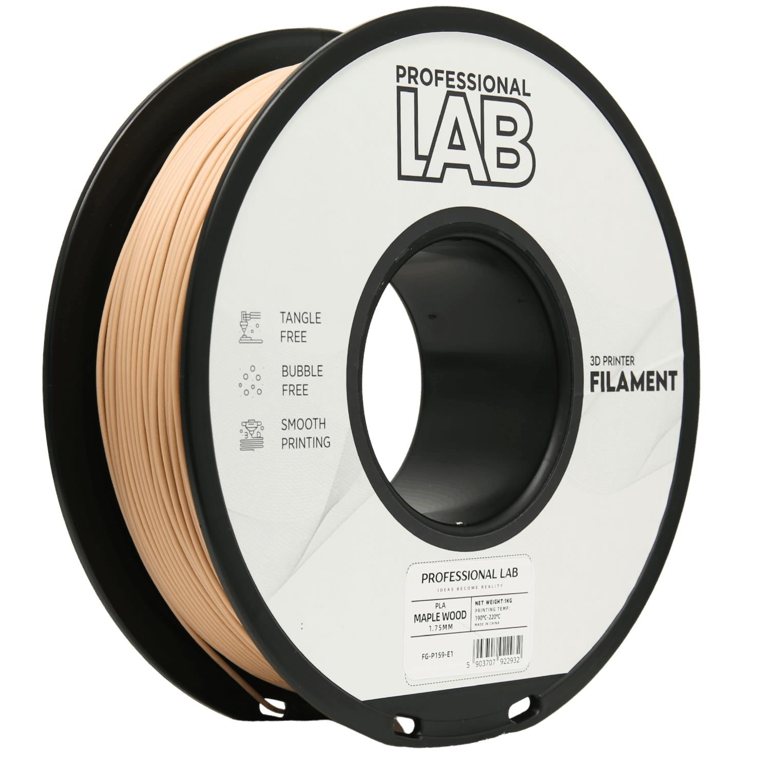 PLA Maple Wood (klevas) 2,85 mm, 1 kg – Prof. Lab