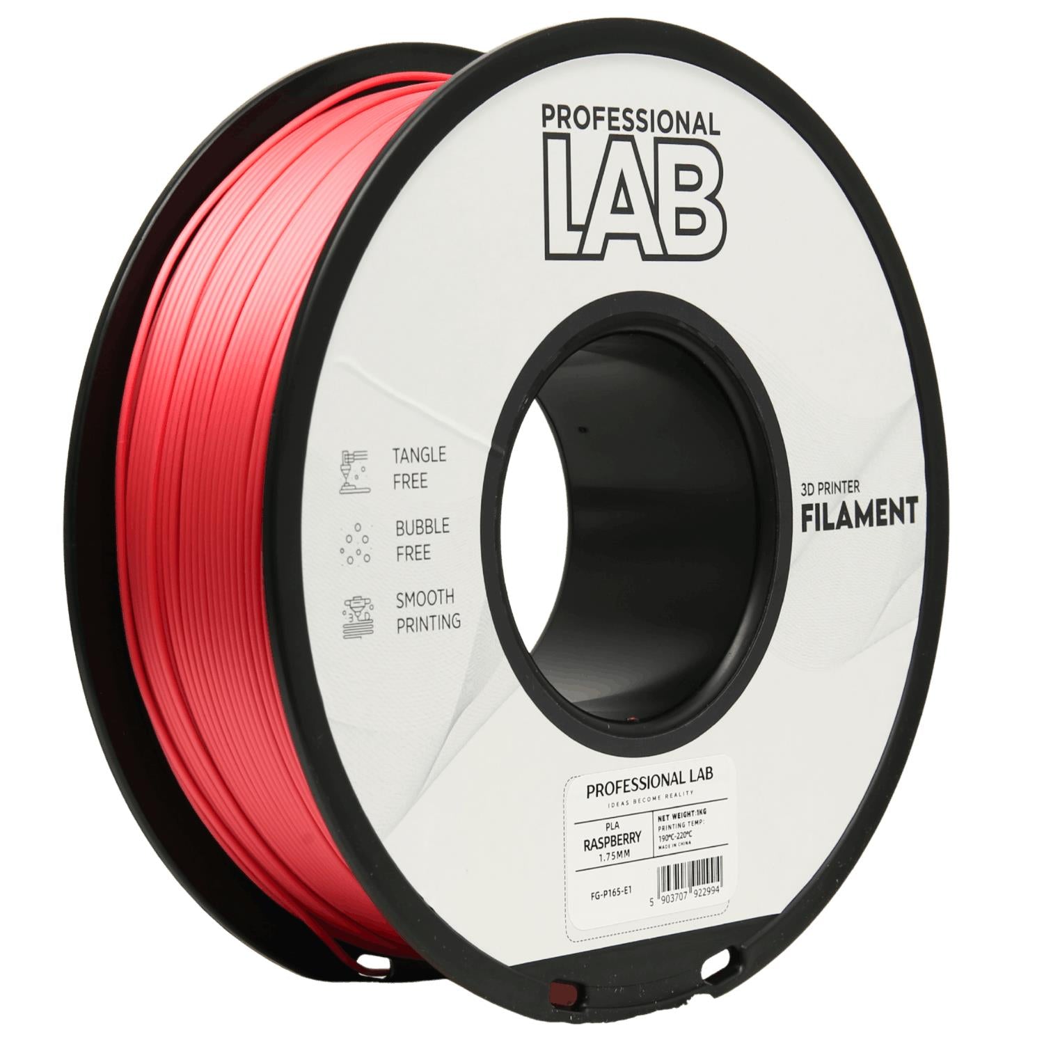 PLA Raspberry (avietinė) 1,75 mm, 1 kg – Prof. Lab