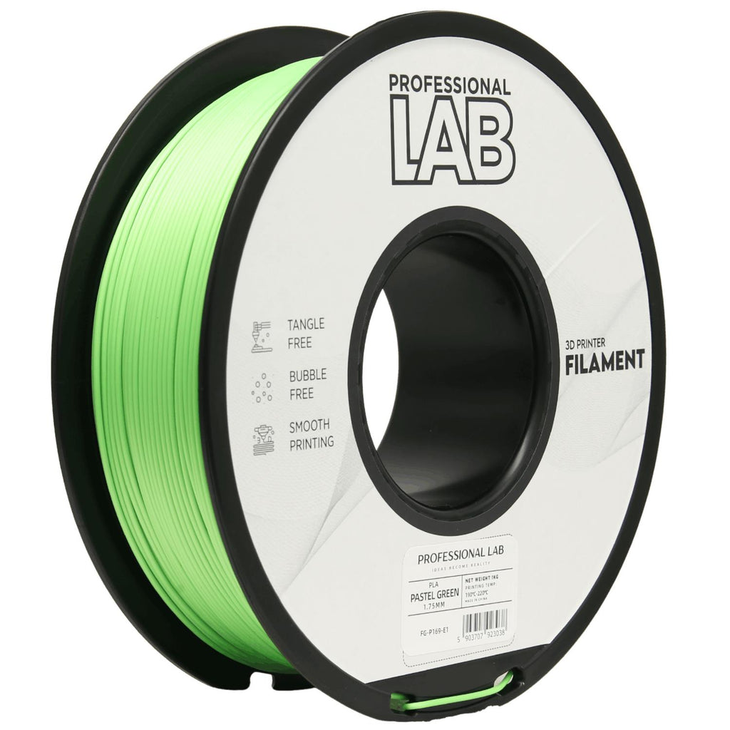 PLA Pastel Green (pastelinė žalia) 1,75 mm, 1 kg – Prof. Lab