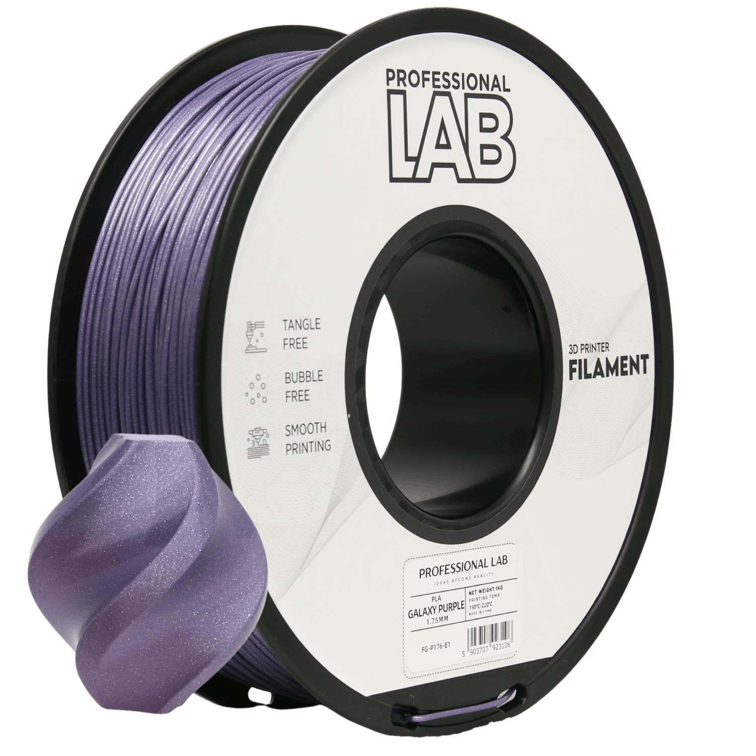 PLA Galaxy Purple (galaktikos violetinė) 2,85 mm, 1 kg – Prof. Lab