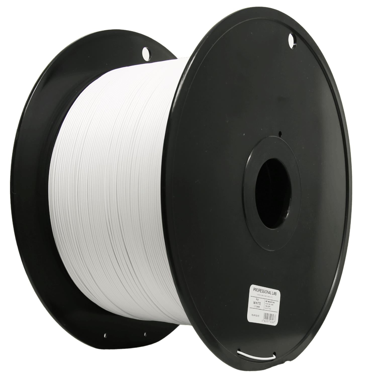PLA White (baltas) 1,75 mm, 5 kg – Prof. Lab