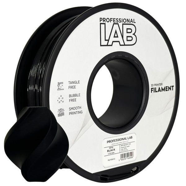 PETG black (juodas) 1.75 mm, 1 kg – Prof. Lab