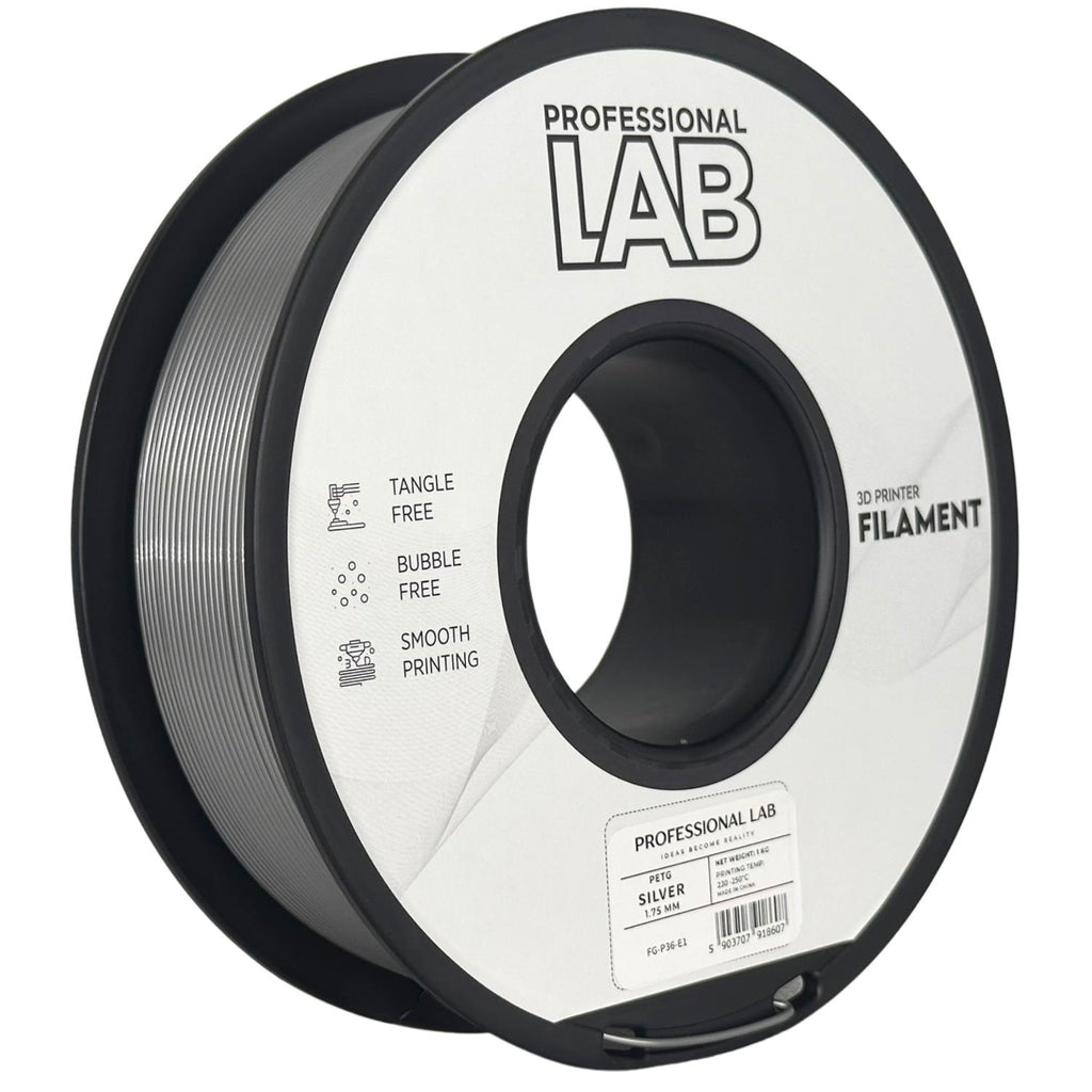 PETG Silver 1,75 mm, 1 kg – Prof. Lab