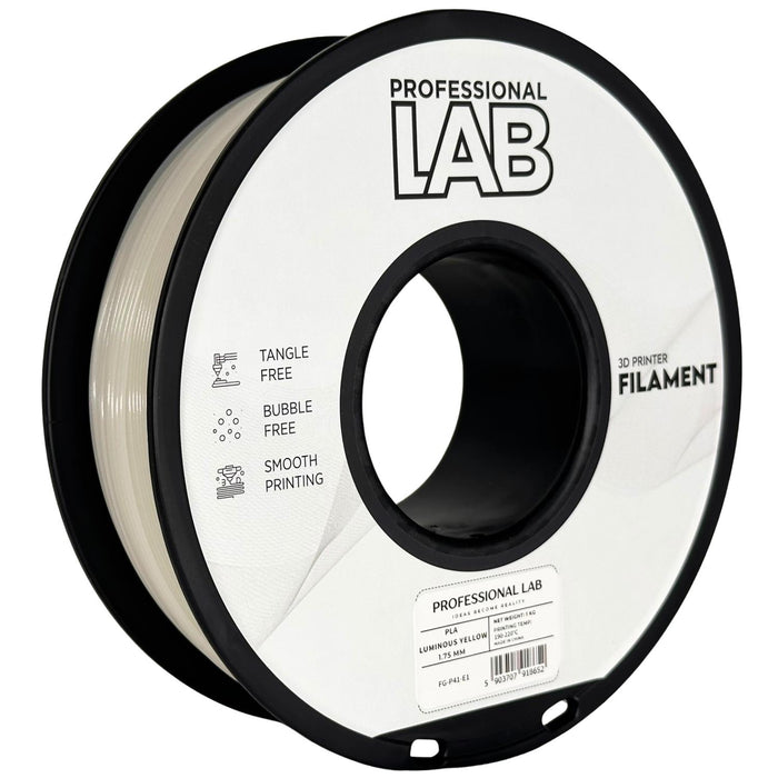 PLA luminous yellow (švytinti geltona) 1,75 mm, 1 kg – Prof. Lab