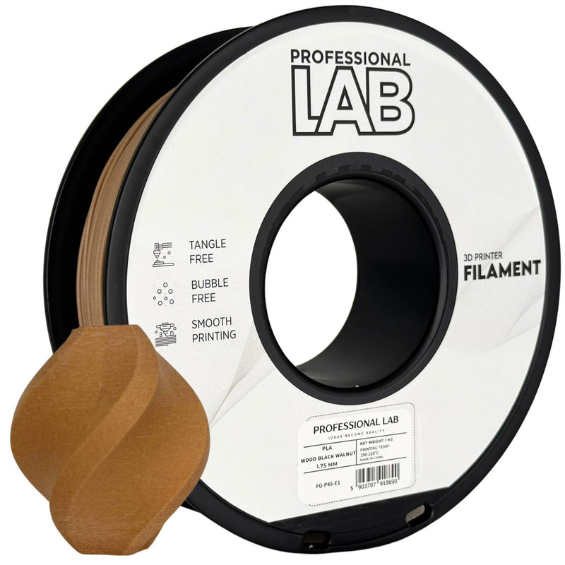 PLA Wood Black Walnut (juodasis riešutas) 2,85 mm, 1 kg – Prof. Lab