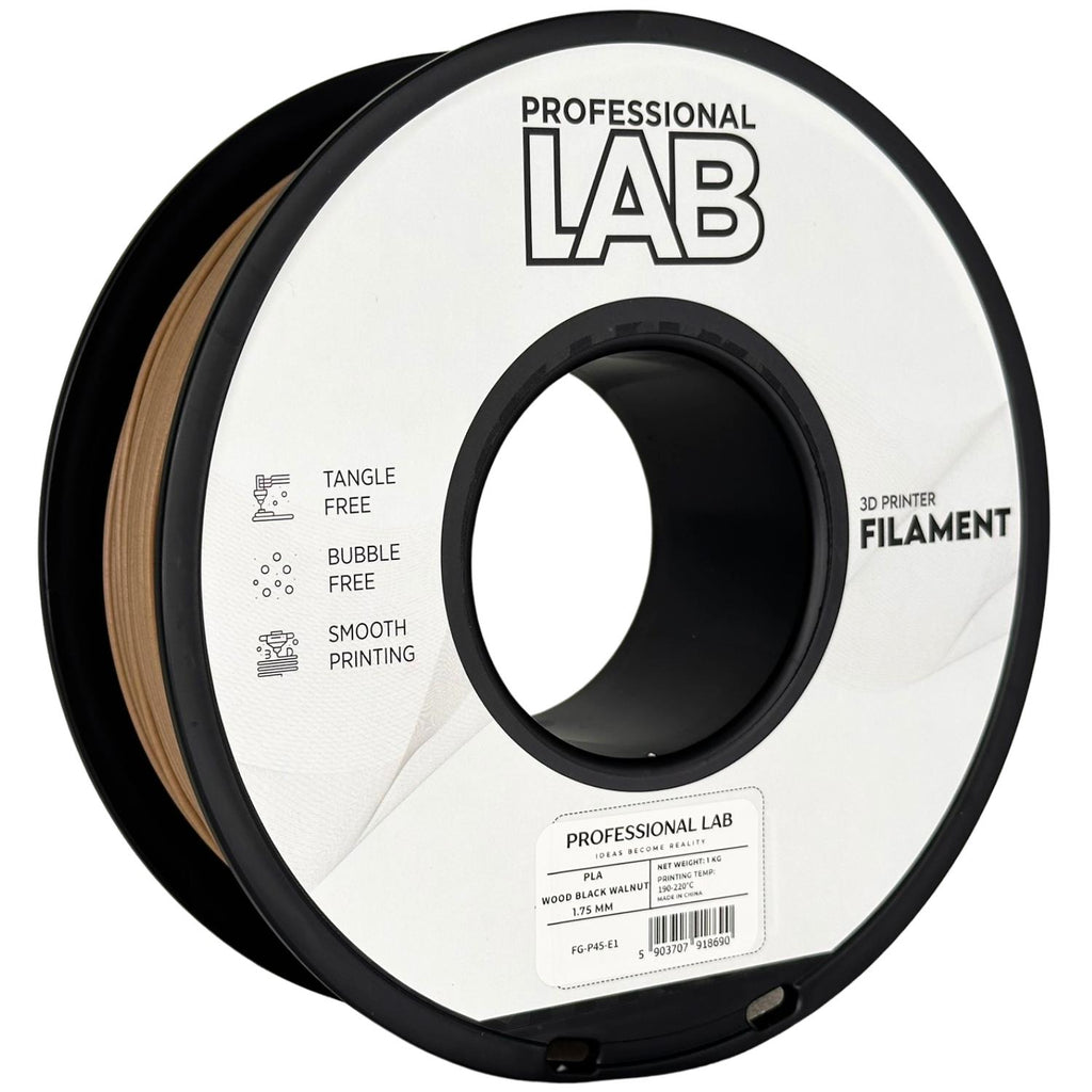 PLA Wood Black Walnut (juodasis riešutas) 2,85 mm, 1 kg – Prof. Lab