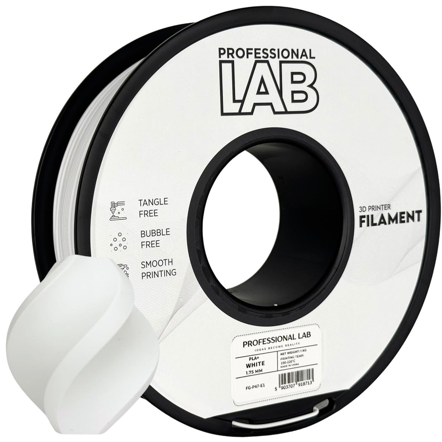 PLA+ baltas | Prof. Lab