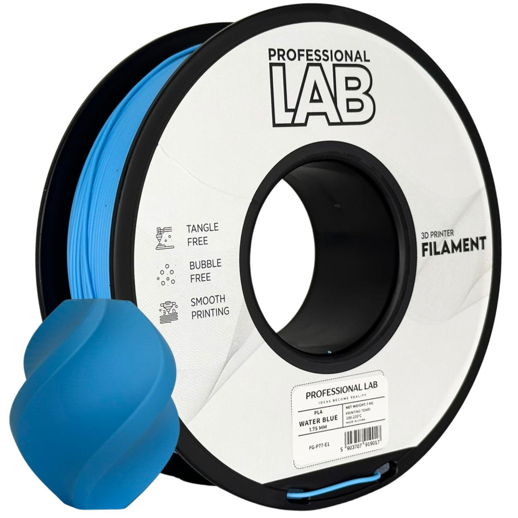 PLA Water Blue (vandens mėlyna) 1,75 mm, 1 kg – Prof. Lab