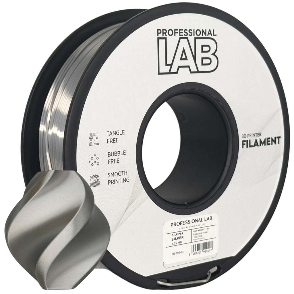 Silk PLA Silver (sidabrinis) 1,75 mm, 1 kg – Prof. Lab