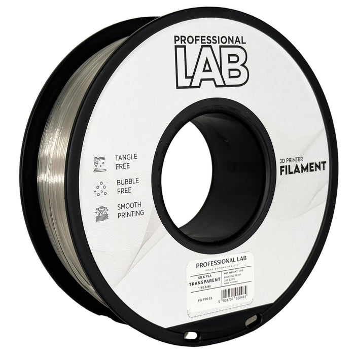 Silk PLA transparent (permatomas) 1,75 mm, 1 kg –  Prof. Lab