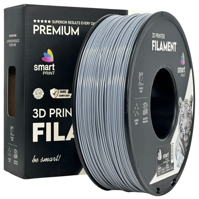 ASA Gray (pilkas) 1,75 mm, 1 kg – Smart Print