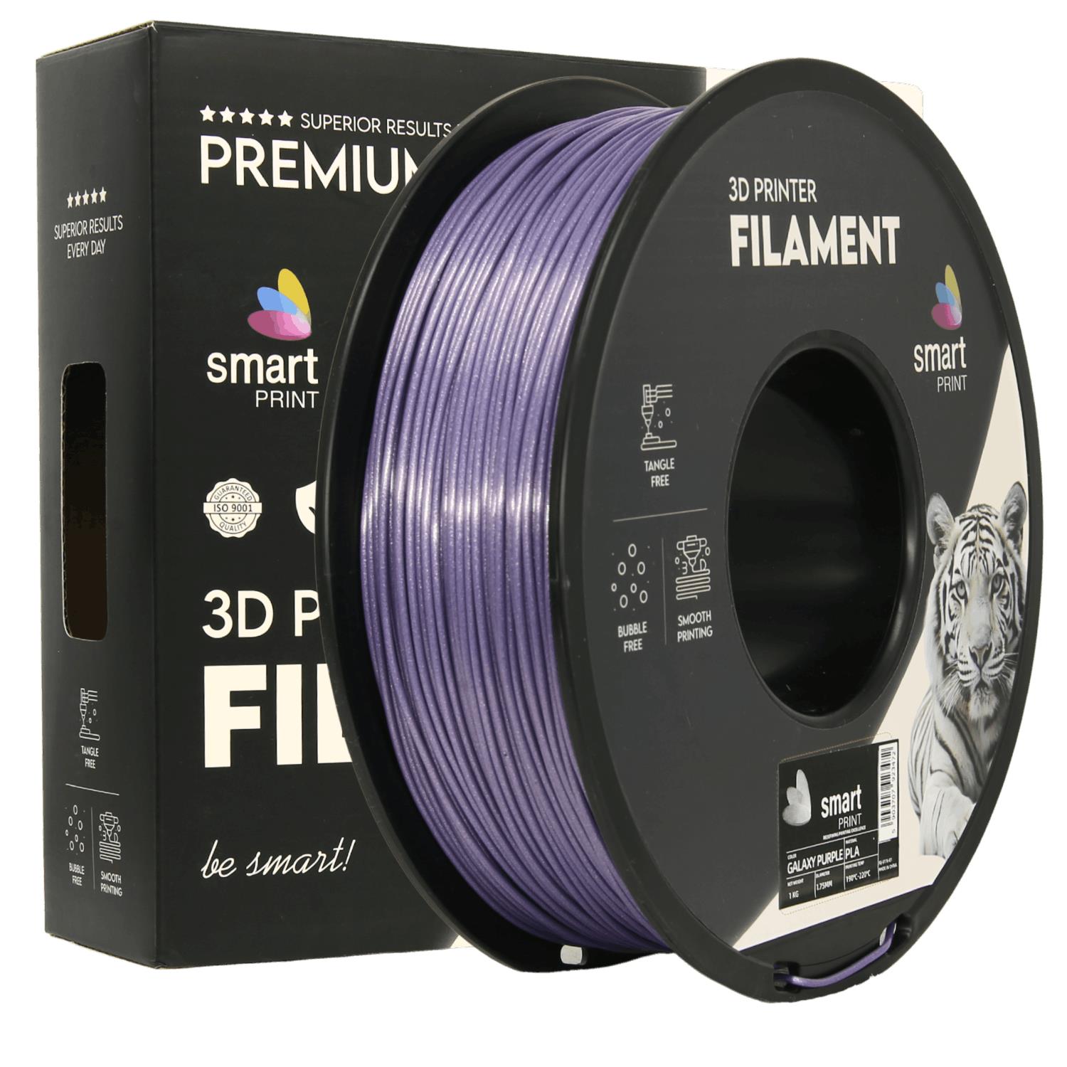 PLA Galaxy Purple (galaktikos violetinė) 1,75 mm, 1 kg – Smart Print