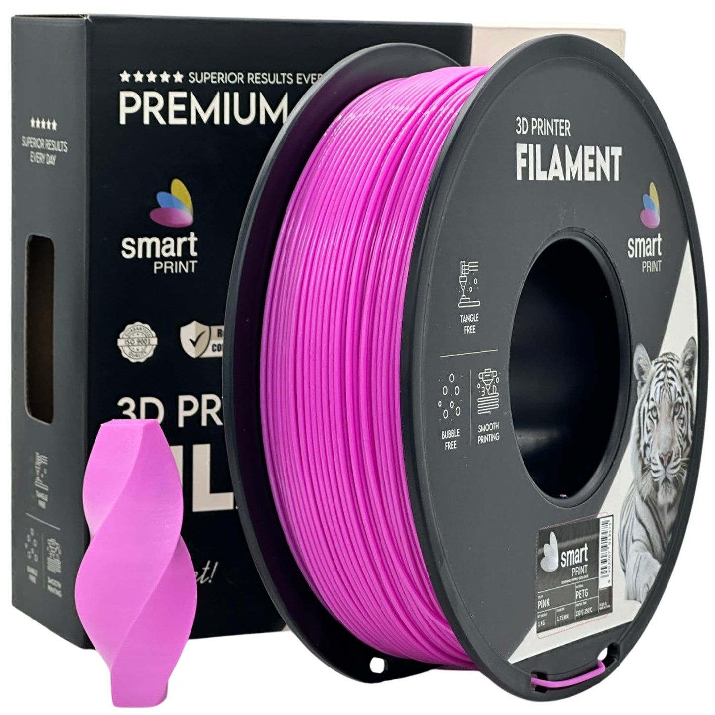PETG pink (rožinis) 1,75 mm, 1 kg – Smart Print