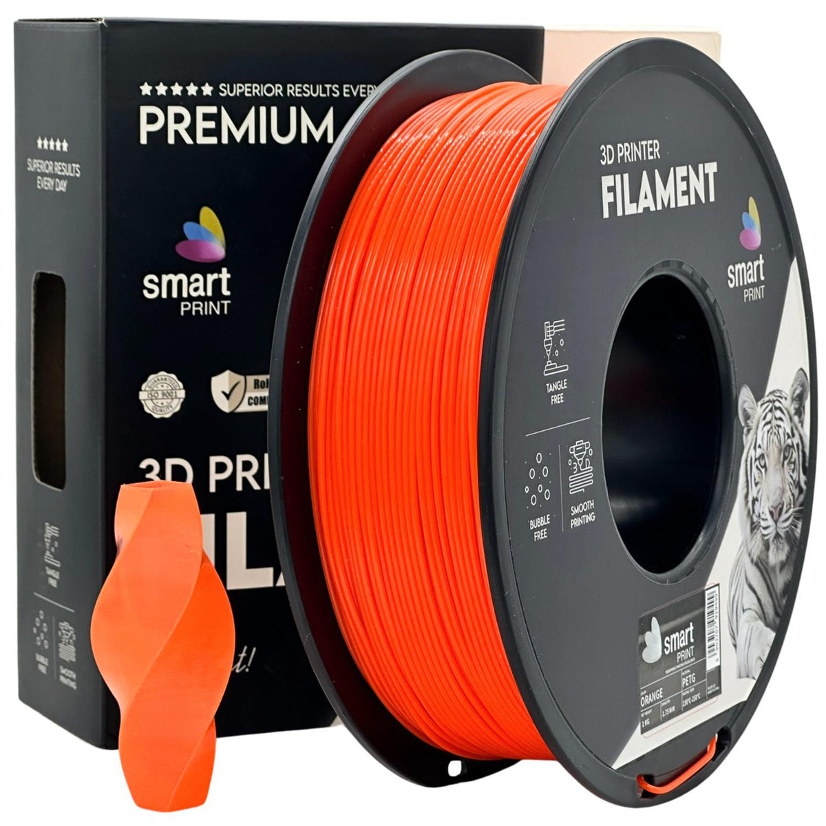 PETG orange (orange) 1.75 mm, 1 kg – Smart Print 