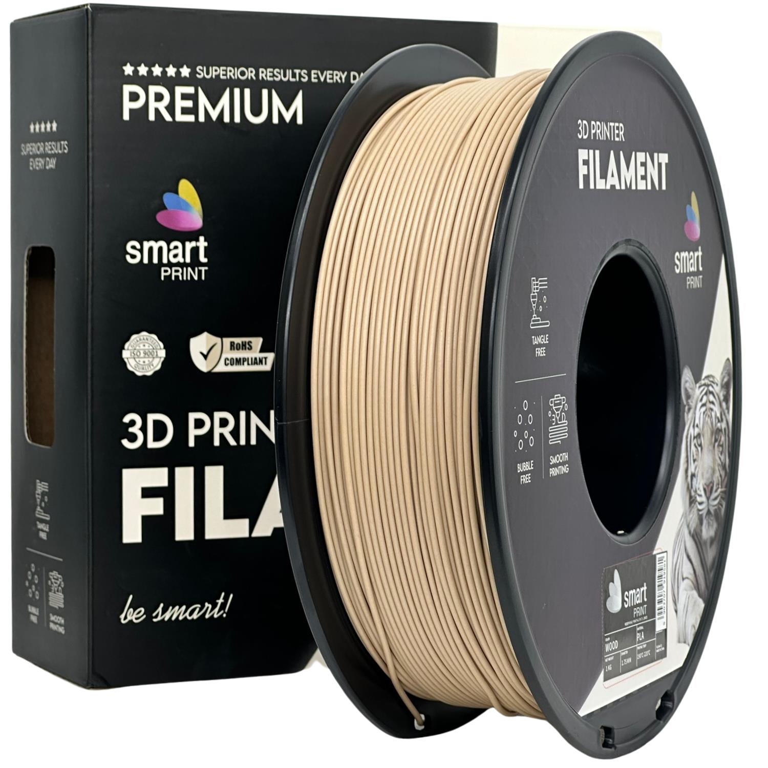 PLA Wood (medžio efektas) 2,85 mm, 1 kg – Smart Print