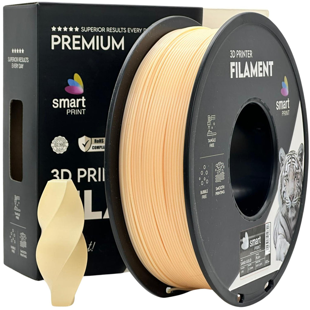 PLA+ Sand Gold (smėlio aukso) 1,75 mm, 1 kg – Smart Print
