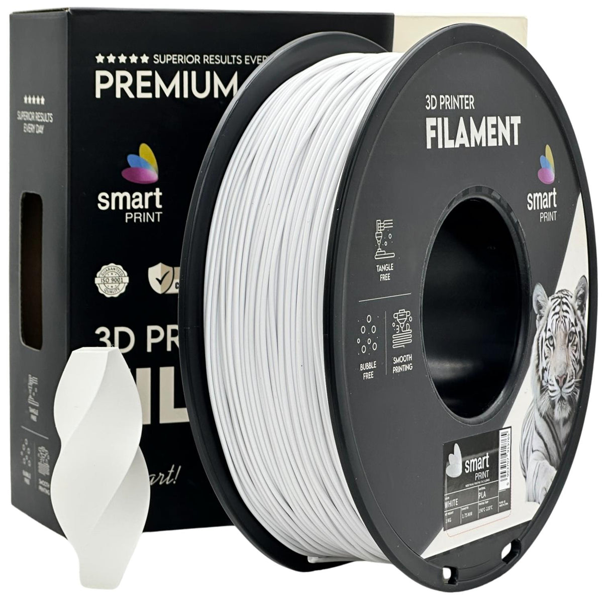 PLA white 1.75 mm, 1 kg - Smart Print