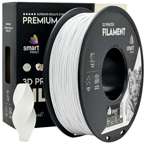 PLA white (baltas) 1,75 mm, 1 kg – Smart Print