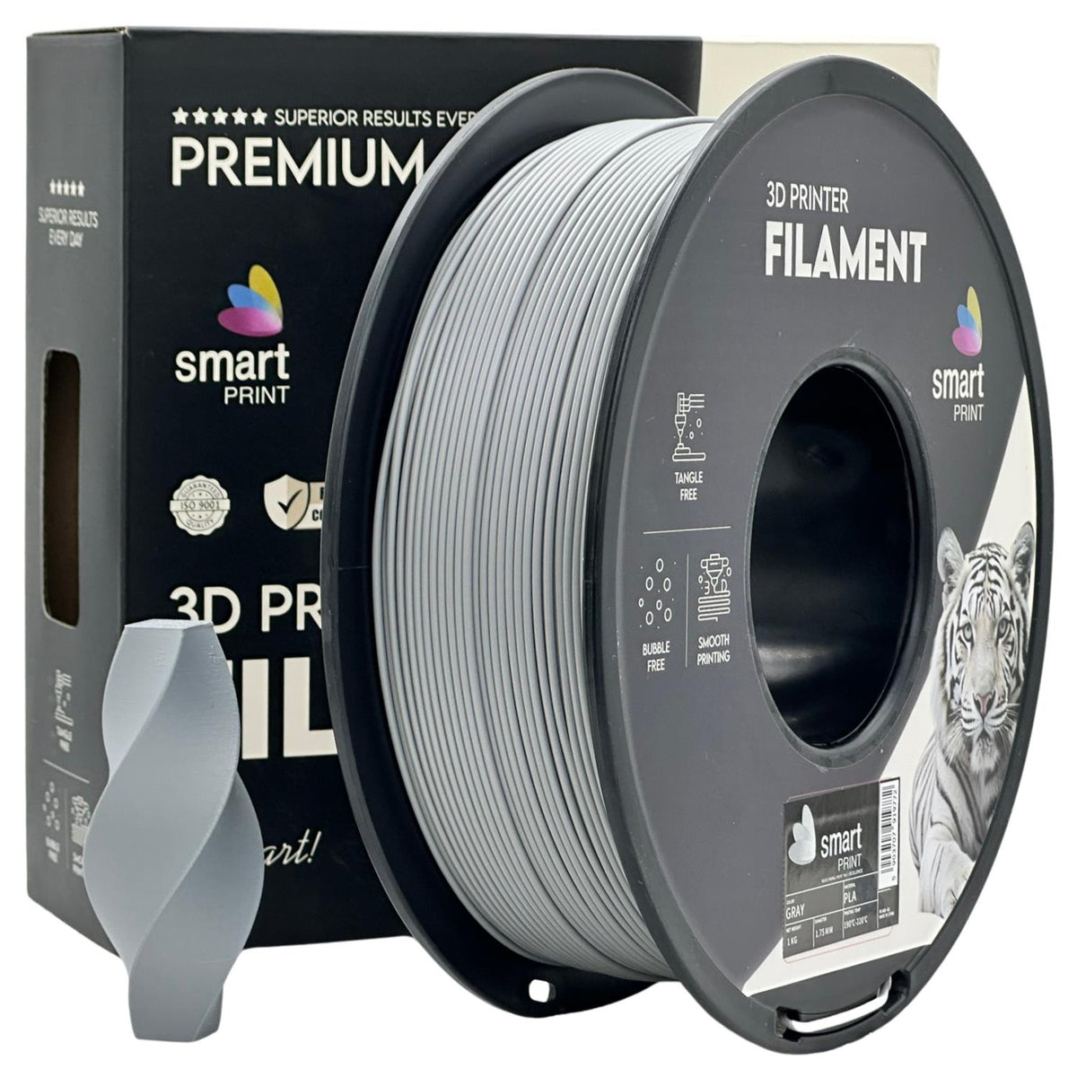 PLA meta gray 1.75 mm, 1 kg - Smart Print