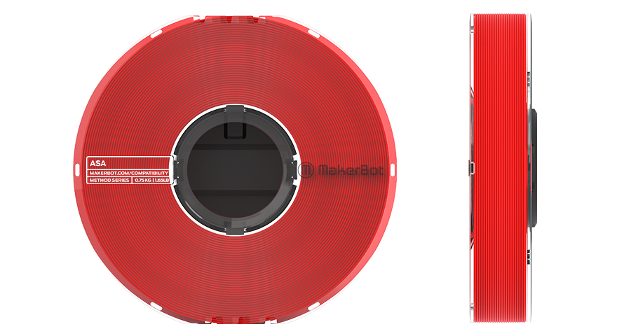 Method X ASA Red 1.75mm, 0.65kg – MakerBot