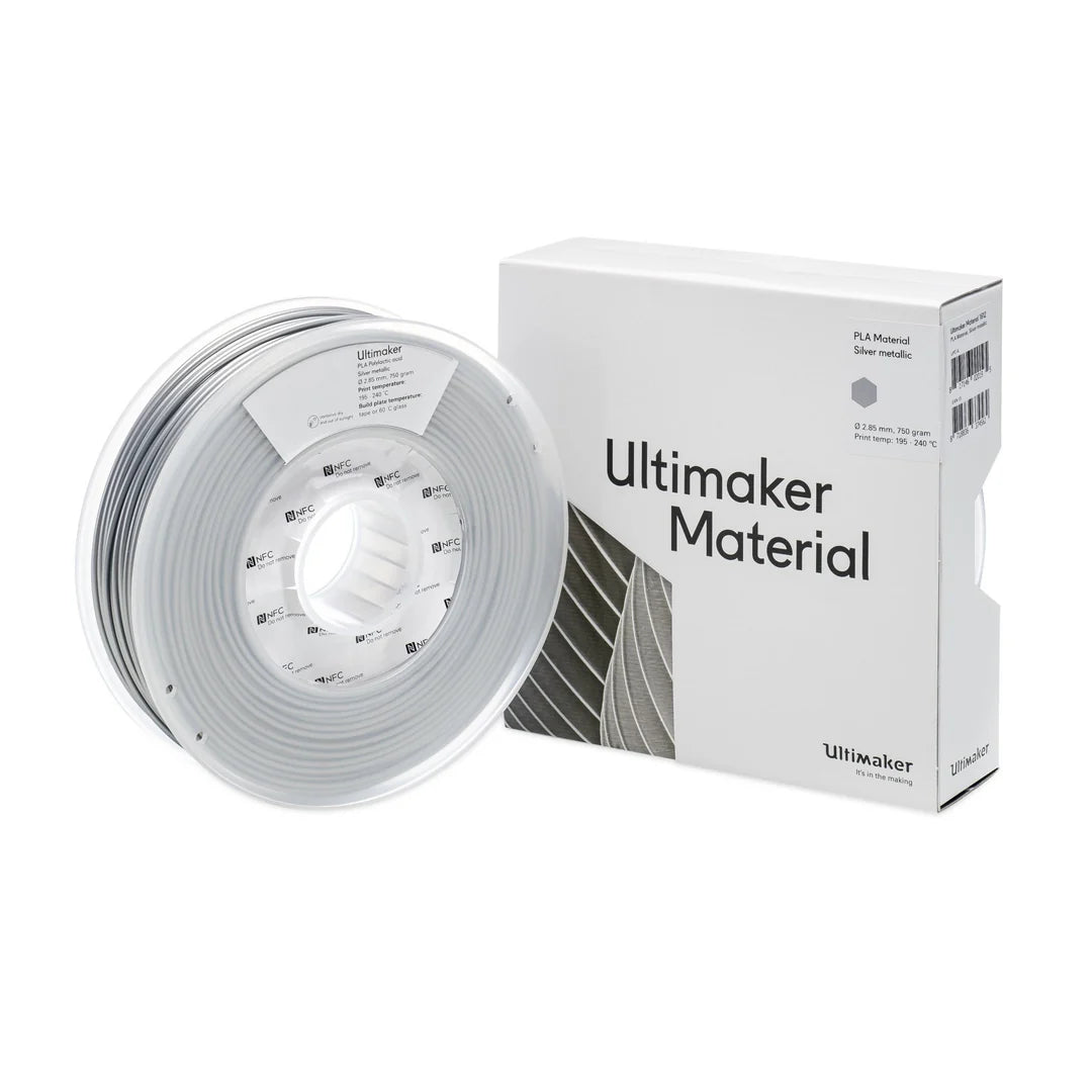 PLA silver metalic (sidabrinis,metalinis) 2.85 mm, 0.750 g – UltiMaker
