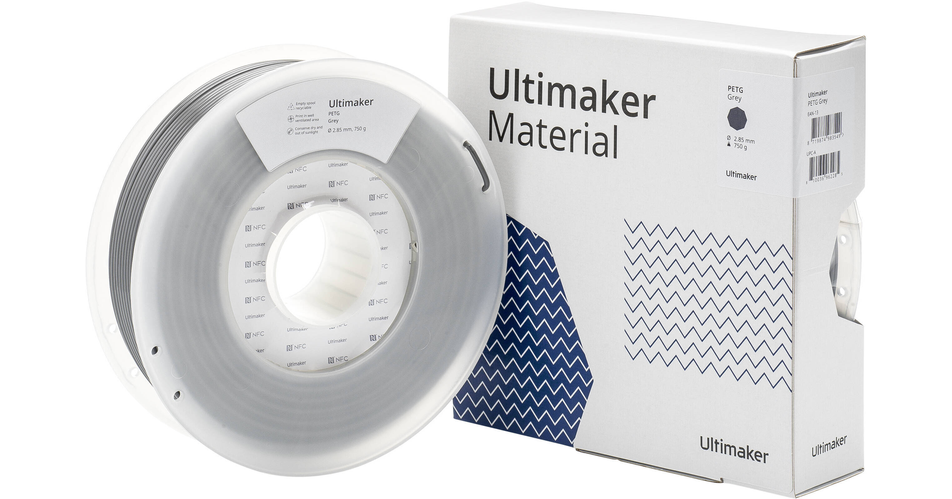 PETG Gray (pilka) 2,85 mm, 0,75 kg – UltiMaker